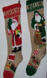 Personalized Hand Knitted Christmas Stocking - thumbnail 1