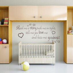 Nursery Wall Quote Decal Read Me A Story, Tuck in Tight - thumbnail 2