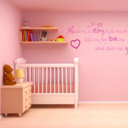 Nursery Wall Quote Decal Read Me A Story, Tuck in Tight - thumbnail 3
