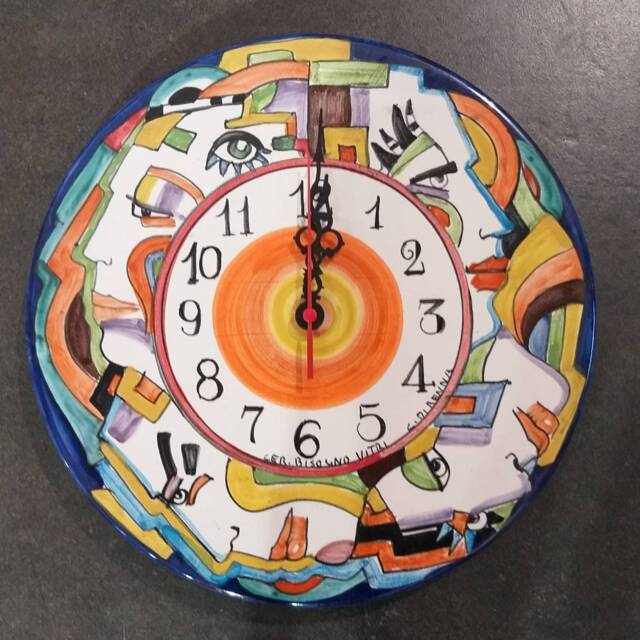 Clock in Ceramic From Amalfi Coast