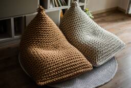 Beige Bean Bag Chair, Accent Chair For Living Room, Bedroom Lounge Housewarming Gift