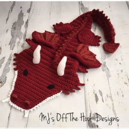 Crochet Pattern Dragon Blanket - PDF Digital Download Bulky & Quick Crochet Pattern Mj's Off The Hook Design - thumbnail 4