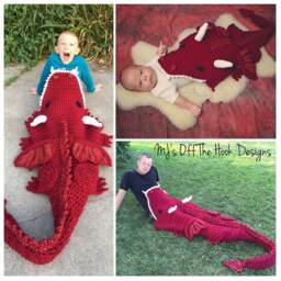 Crochet Pattern Dragon Blanket - PDF Digital Download Bulky & Quick Crochet Pattern Mj's Off The Hook Design - thumbnail 3