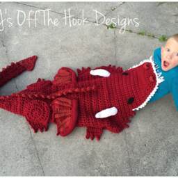 Crochet Pattern Dragon Blanket - PDF Digital Download Bulky & Quick Crochet Pattern Mj's Off The Hook Design - thumbnail 2