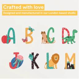 Alphabet Wall Stickers - Fabric Peel & Stick Abc Decals For Kids Bedroom, Nursery, Playroom - thumbnail 2