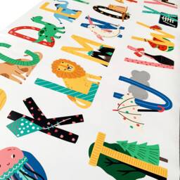 Alphabet Wall Stickers - Fabric Peel & Stick Abc Decals For Kids Bedroom, Nursery, Playroom - thumbnail 4