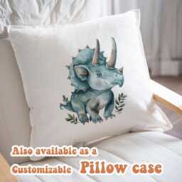Triceratops Dinosaur Art Print Kids Room Decor - thumbnail 4