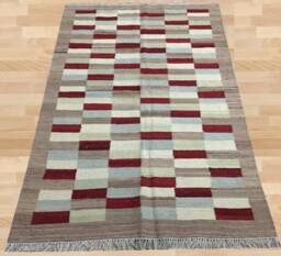Vintage Afghan Kilim Rug, Handwoven Bohemian Floor Rug - 181 X 108 cm - thumbnail 1