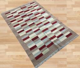 Vintage Afghan Kilim Rug, Handwoven Bohemian Floor Rug - 181 X 108 cm - thumbnail 2