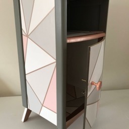 Soldmid-Century Nightstand/Bedside Cabinet /Occasional Table Up Cycled - thumbnail 3
