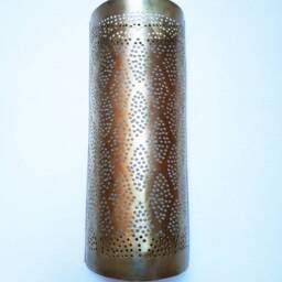 2 Moroccan Brass Wall Sconces Handmade Lampshades - thumbnail 4