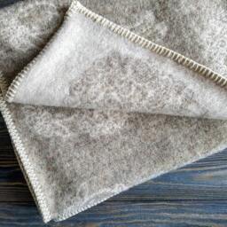 Natural Wool Baby Blanket 90x130cm, Woolen Throw With Sheeps, Pure Wool, Organic Cot Blanket, Soft - thumbnail 3