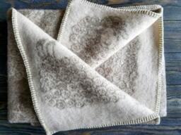 Natural Wool Baby Blanket 90x130cm, Woolen Throw With Sheeps, Pure Wool, Organic Cot Blanket, Soft - thumbnail 1