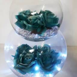 Clear Glass Fishbowl Bubble Round Vases 20cm Wedding Centrepiece Arrangements Floral Fresh Or Artificial -Potpourri -Snowman Displays - thumbnail 3