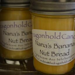 Nana's Banana Nut Bread Candle Hand Poured, Triple Scented Soy-Paraffin Candle - thumbnail 3