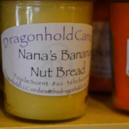 Nana's Banana Nut Bread Candle Hand Poured, Triple Scented Soy-Paraffin Candle - thumbnail 2