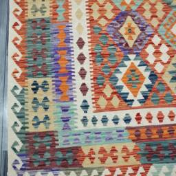 Kilim Rug Classic, Handmade Artisan Afghan Turkish Navajo Natural Wool 302x206 cm - thumbnail 4