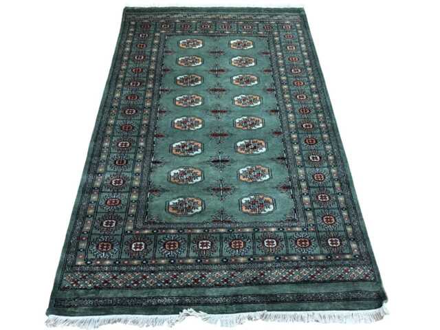 4x6 Sea Green 3 Ply Bokhara Rug - 1.20x1.85 Triple Pile Bedroom Turkish Extra Thick Afghan - image 1