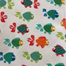 Fish Swaddle Blanket & Newborn Hat Set. Gender Neutral Coming Home Baby Shower Gift. Photo Prop - thumbnail 4