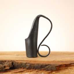 11Th Steel Anniversary Gift Elegant - Dinner Candle Holder With Curved Handle - thumbnail 2