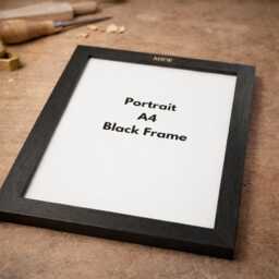 Personalised A4 Black Photo Frame With Gold Initials Memory Gift - thumbnail 1