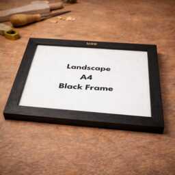 Personalised A4 Black Photo Frame With Gold Initials Memory Gift - thumbnail 2