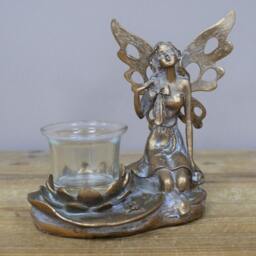 Kneeling Fairy Tealight Holder - Themed Candle Home Accessory Ornament Lights Gifts - thumbnail 3