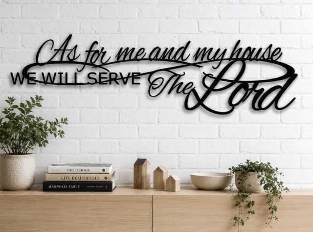 Christian Wall Words Metal Art Decor Steel Sign Mottos Bible Verse Scripture Religious Home Hanging Faith Quote Plaque - image 1