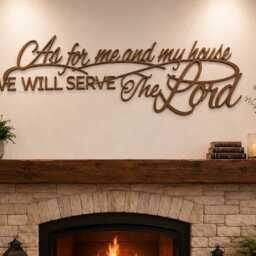 Christian Wall Words Metal Art Decor Steel Sign Mottos Bible Verse Scripture Religious Home Hanging Faith Quote Plaque - thumbnail 2