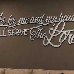 Christian Wall Words Metal Art Decor Steel Sign Mottos Bible Verse Scripture Religious Home Hanging Faith Quote Plaque - thumbnail 3