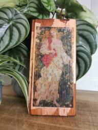 Flora By Evelyn De Morgan Rose Gold Wooden Wall Art - thumbnail 1