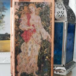 Flora By Evelyn De Morgan Rose Gold Wooden Wall Art - thumbnail 3