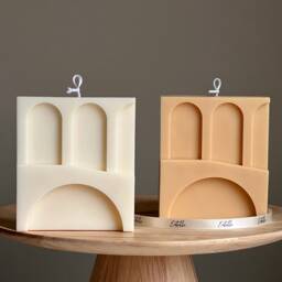 Three Arch Soy Wax Candle Handmade Decorative Unscented Candle - thumbnail 1