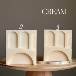 Three Arch Soy Wax Candle Handmade Decorative Unscented Candle - thumbnail 3