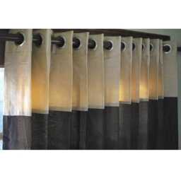 "Chocolate Beige Curtain Panels 52""x96" - thumbnail 2