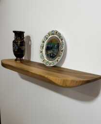 Solid Walnut Floating Wall Shelf Minimalist Hidden Bracket Design