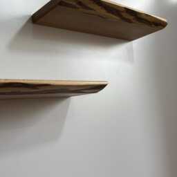 Solid Walnut Floating Wall Shelf Minimalist Hidden Bracket Design - thumbnail 3
