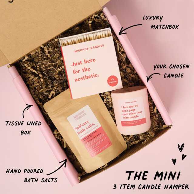 Funny Best Friend Gift Set - Candle, Bath Salts & Matchbox - image 1