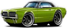 1967 Ford Mercury Cougar Vinyl Decal Officially Licensed Wall Art - thumbnail 1