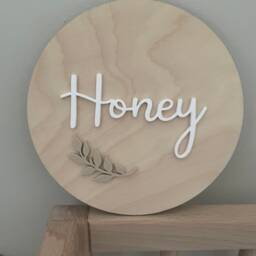 Baby Accoucemnt Name Plaques, Wall Art, Wooden Sign, Nursery Decor, Photo Prop - thumbnail 2