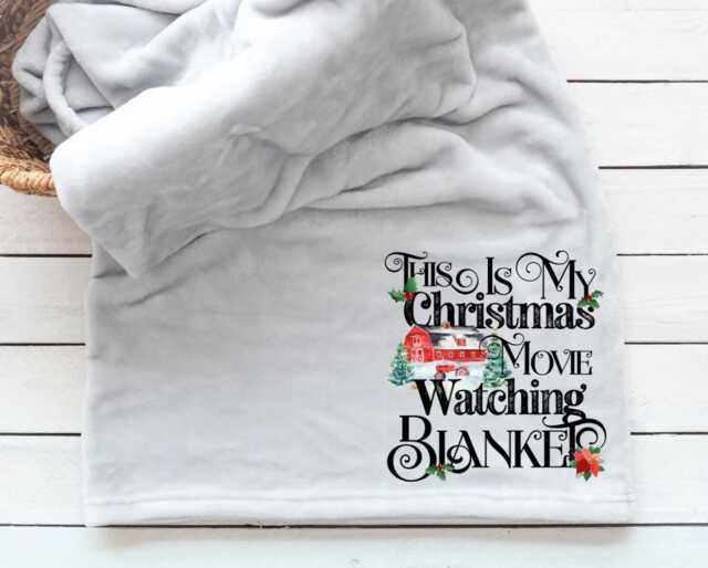 Personalized Christmas Movie Watching Blanket - Plush Festive - image 1
