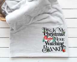 Personalized Christmas Movie Watching Blanket - Plush Festive