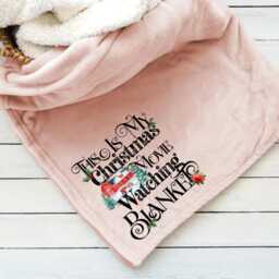 Personalized Christmas Movie Watching Blanket - Plush Festive - thumbnail 2