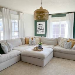 Linen Blend Pleated Curtains White Window Drapes - Pair - thumbnail 4