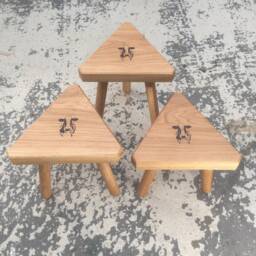 The Fine Wooden Articles Daddy's Solid Oak Personalised Engraved Milking Stool - thumbnail 3