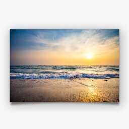 Beach Sunset Photography Print, Coastal Ocean Wall Art Poster, Seaside Home Decor - thumbnail 3