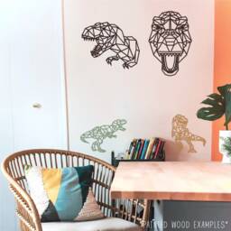 Geometric T-Rex Dinosaur Wall Art Poly T Rex, Decor, Hanging