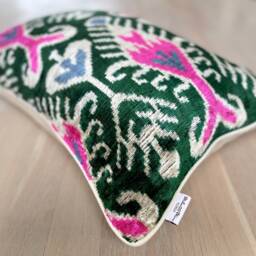 Velvet Ikat Pillow Cover Octopus - Decorative Cushion For Sofa Or Bed - thumbnail 2