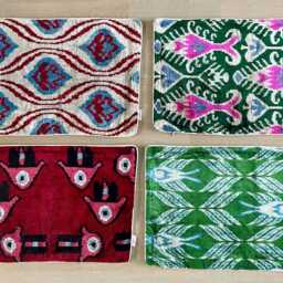 Velvet Ikat Pillow Cover Octopus - Decorative Cushion For Sofa Or Bed - thumbnail 4