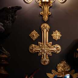 The Divine Cross By Blackened Teeth - Gothic Wall Decor Religious Dark Handmade Artisans - thumbnail 3